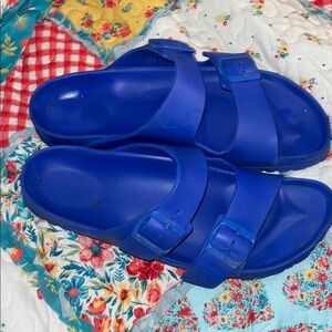 Birkenstock Royal Blue Slide Sandals size 41